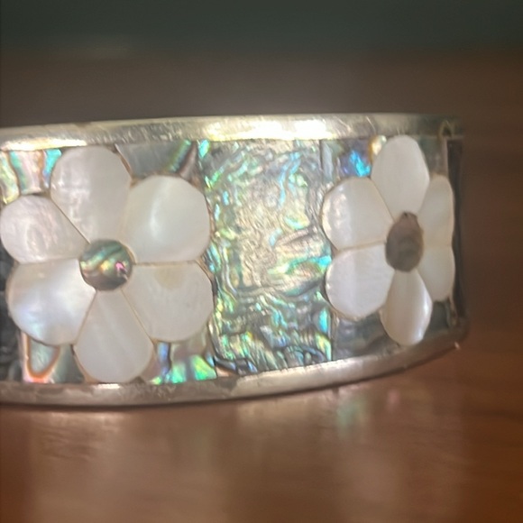 Vintage Mexican Alpaca Cuff Bracelet - Picture 2 of 11